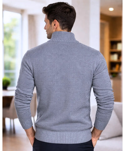 Comprar cardigan masculino tricot premium zíper social inverno elegante barato em promoção ZARA