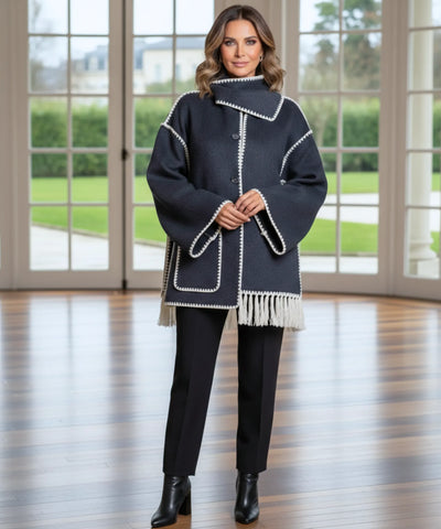 Comprar casaco feminino lã batida quente inverno elegante confortável trabalho social barato em promoção ZARA