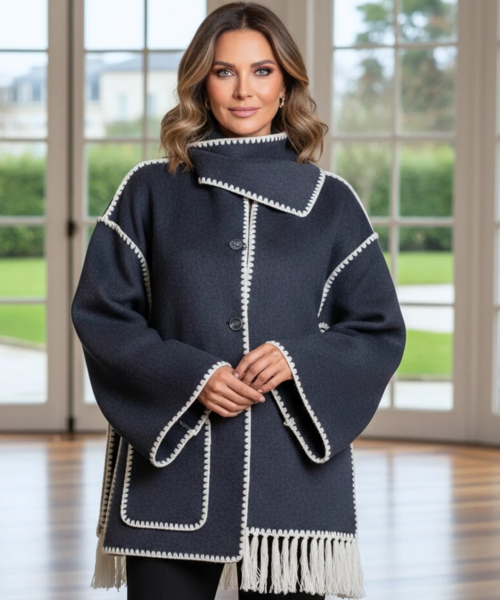 Comprar casaco feminino lã batida quente inverno elegante confortável trabalho social barato em promoção ZARA