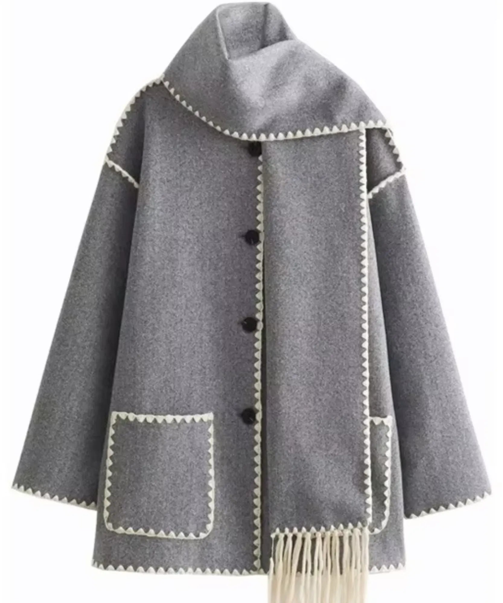 Comprar casaco feminino lã batida quente inverno elegante confortável trabalho social barato em promoção ZARA