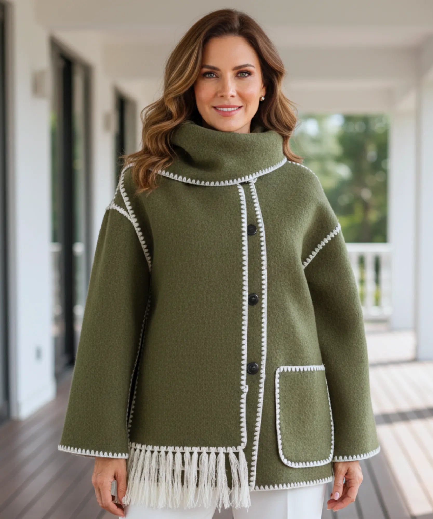 Comprar casaco feminino lã batida quente inverno elegante confortável trabalho social barato em promoção ZARA