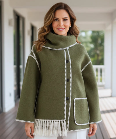 Comprar casaco feminino lã batida quente inverno elegante confortável trabalho social barato em promoção ZARA