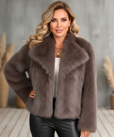 Comprar Casaco Feminino de Pelo Pelúcia Oversized térmico aquecimento natural inverno em promoção ZARA