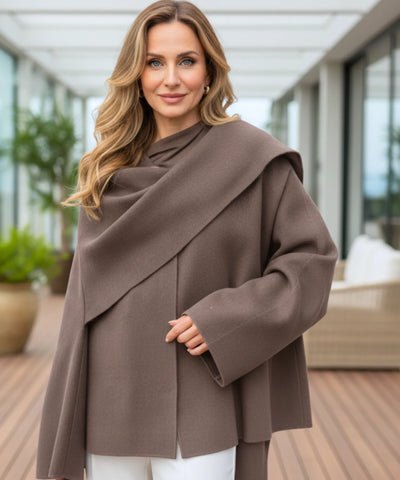 Comprar casaco feminino tricot oversized lã batida inverno quente confortável em promoção ZARA