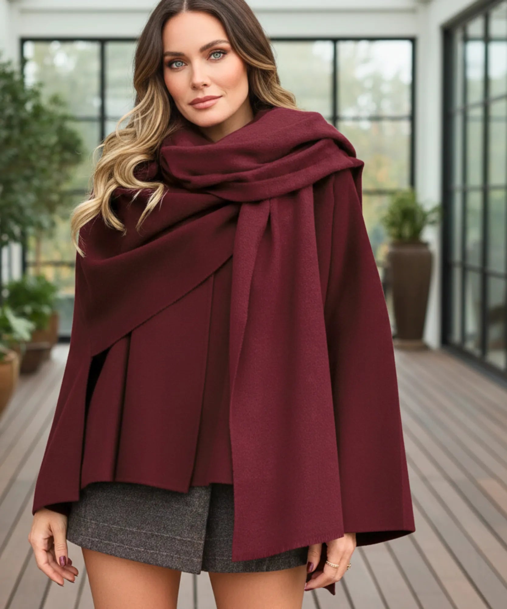 Comprar casaco feminino tricot oversized lã batida inverno quente confortável em promoção ZARA