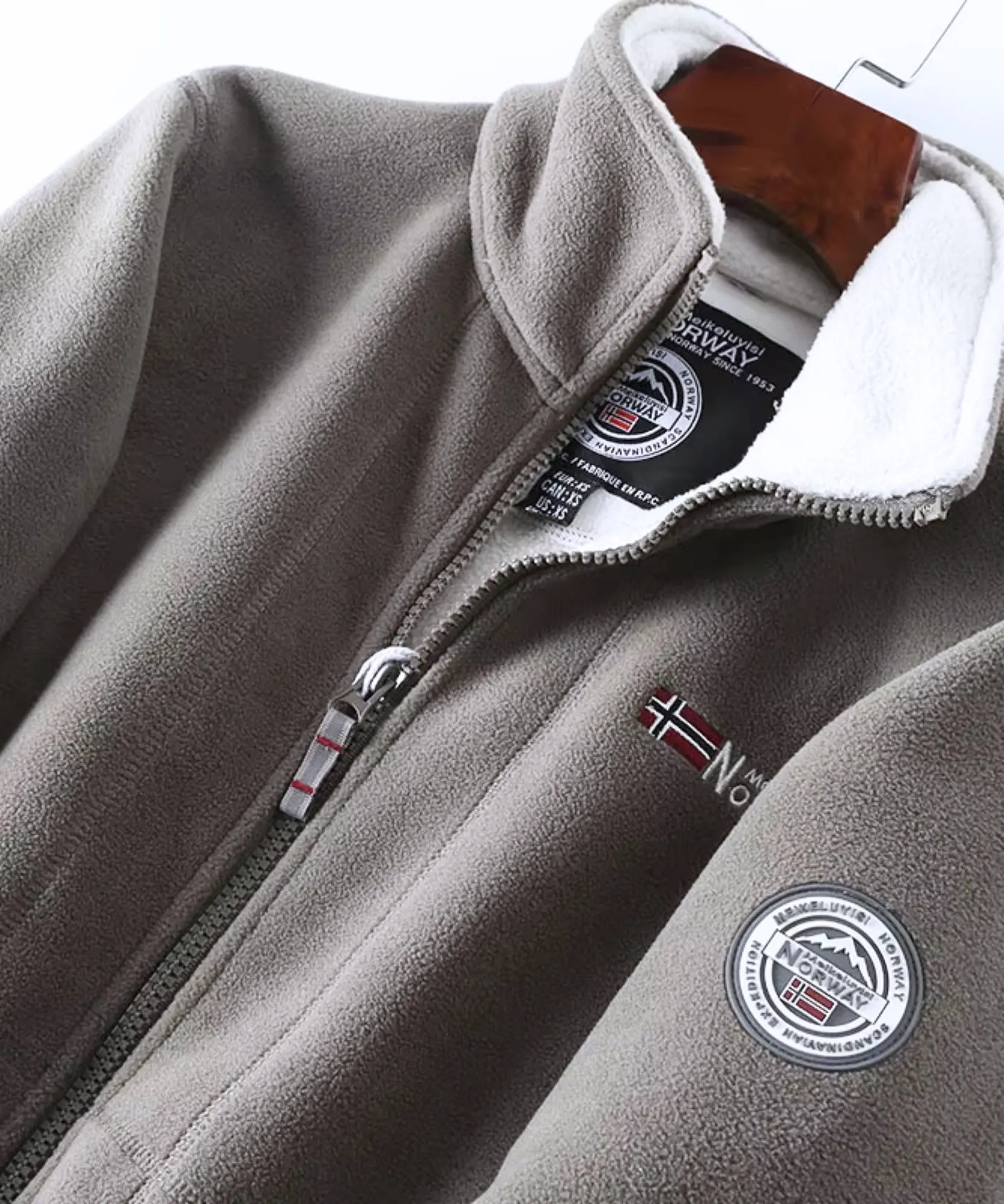 Comprar casaco masculino de lã com zíper gola alta térmico inverno outdoor trabalho em promoção ZARA