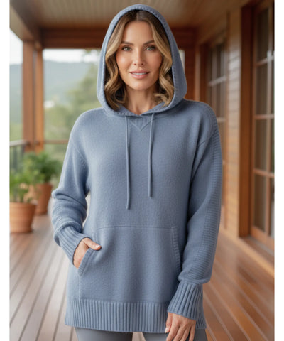 Casaco Moletom Feminino de Tricot com Capuz Elegante | Kenai