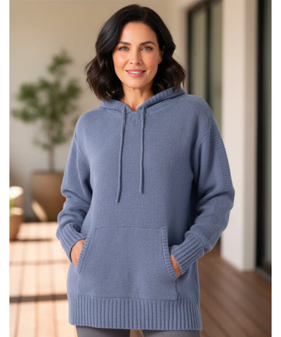 Casaco Moletom Feminino de Tricot com Capuz Elegante | Kenai