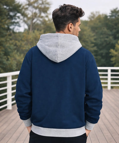 Comprar casaco moletom masculino oversized capuz bicolor manga longa aquecimento barato promoção