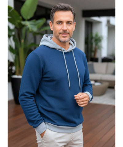 Comprar casaco moletom masculino oversized capuz bicolor manga longa aquecimento barato promoção