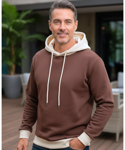 Comprar casaco moletom masculino oversized capuz bicolor manga longa aquecimento barato promoção