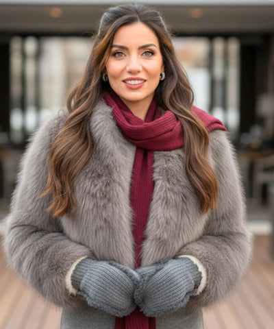 Casaco de pelo feminino curto elegante com forro macio e acabamento sofisticado para inverno, noite ou eventos barato ZARA
