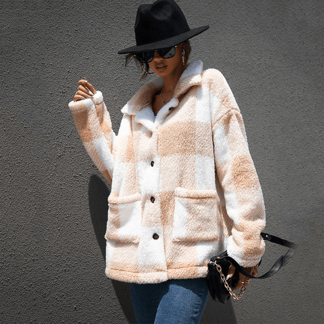 Anellimn comprar melhor casaco sobretudo  grosso de lã Feminino jaqueta teddy de inverno barato preço