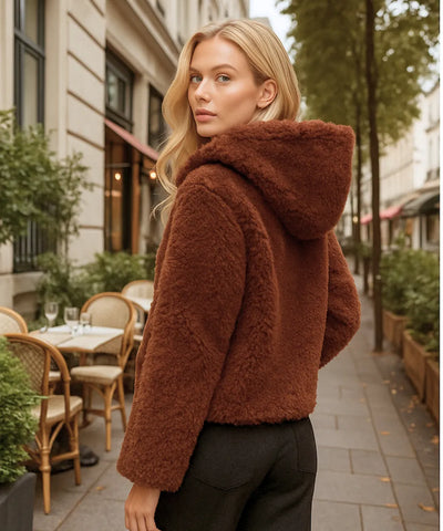 Casaco Teddy Feminino Grosso Forrado Para Inverno Elegante | Maluma