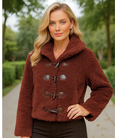 Casaco Teddy Feminino Grosso Forrado Para Inverno Elegante | Maluma