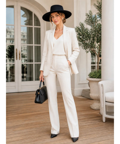 Comprar chapéu cata ovo feminino aba reta larga copa alta algodão estilo editorial outono em promoção ANELLIMN