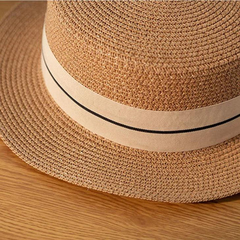 Chapéu de Palha Feminino Panamá Fita Vintage | Bisole