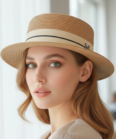 Chapéu de Palha Feminino Panamá Fita Vintage | Bisole
