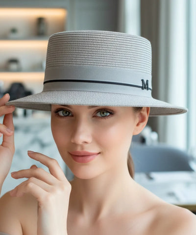 Chapéu de Palha Feminino Panamá Fita Vintage | Bisole