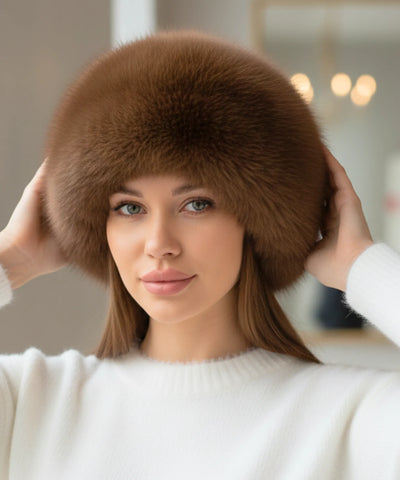 Chapéu Feminino de Inverno com Pele Macia e Elegante | Lica