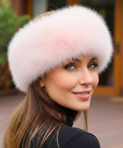 Comprar Chapéu feminino de pelo sintético luxo para inverno, com borda volumosa, acabamento sofisticado e circunferência de 58 cm ANELLIMN
