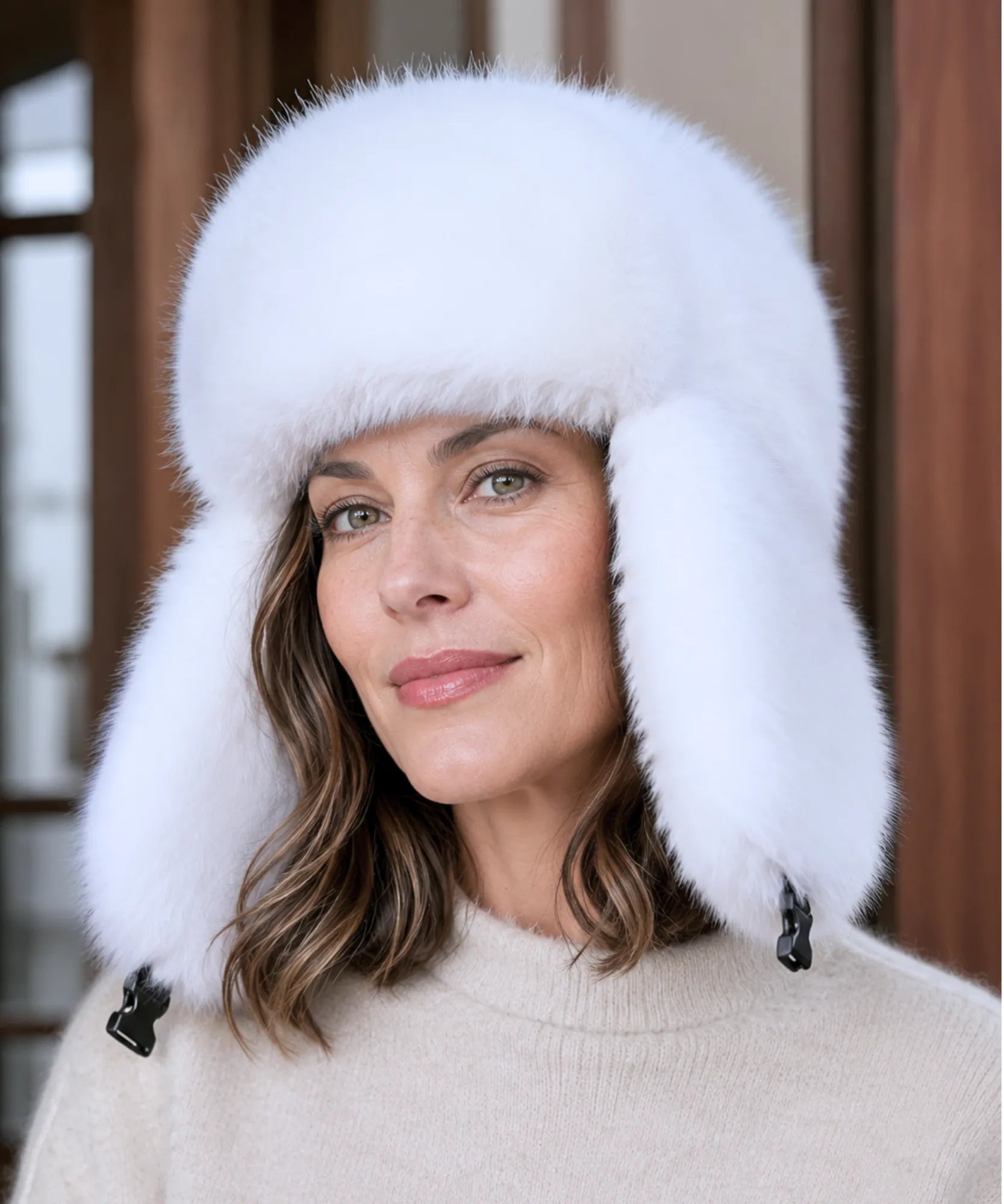 Comprar Chapéu Feminino Pelo Sintético Estilo Russo com Abas Quentinho Barato em Promoção ANELLIMN