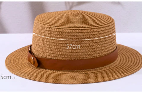 Comprar chapéu de palha feminino panamá aba média dobrável com faixa decorativa leve respirável verão praia em promoção ANELLIMN