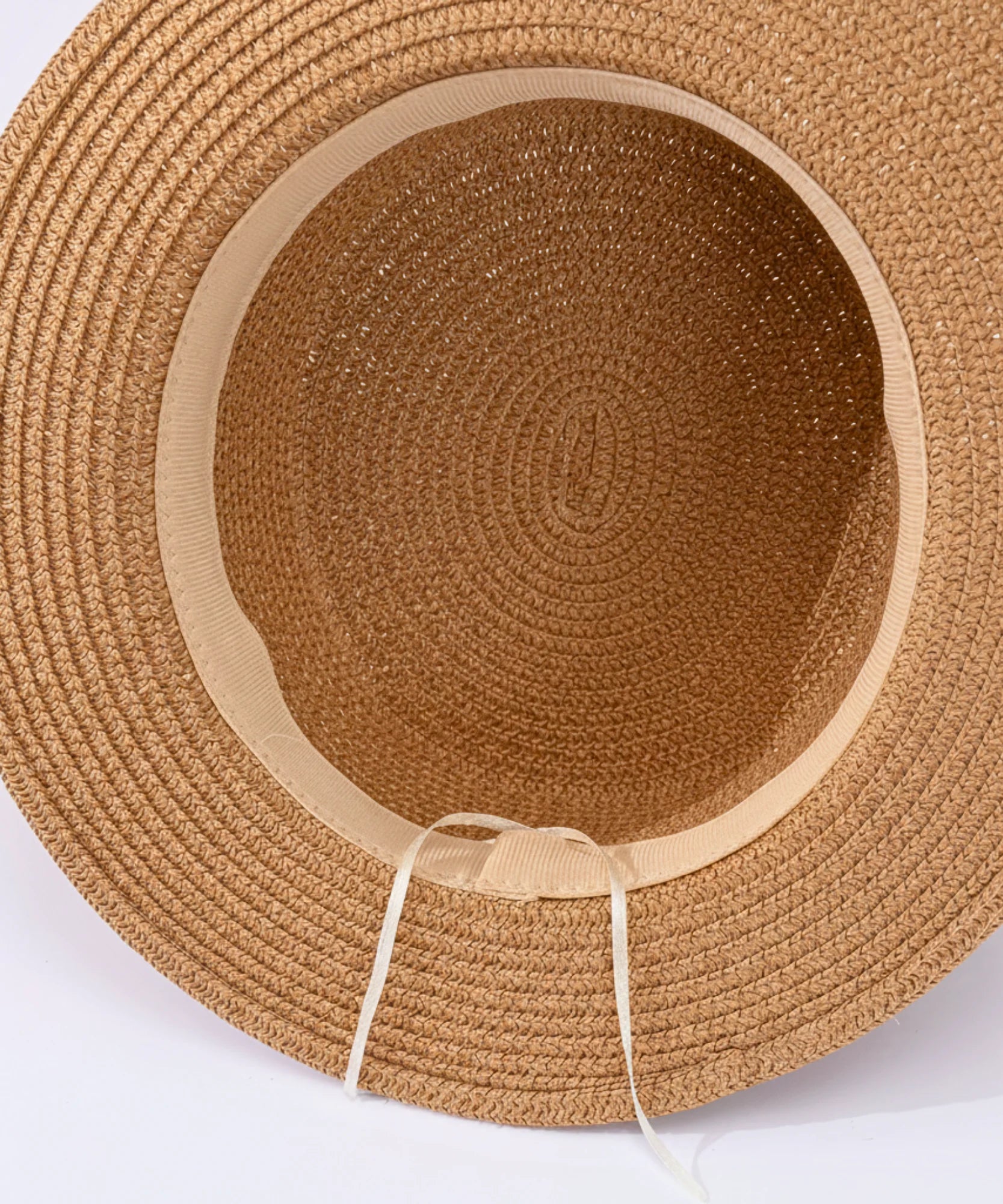 Comprar chapéu de palha feminino panamá aba média dobrável com faixa decorativa leve respirável verão praia em promoção ANELLIMN