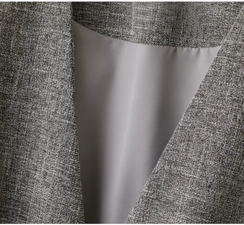 Comprar colete alfaiataria feminino linho mesclado sem mangas decote V alongado em promoção ZARA