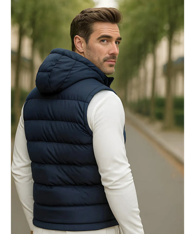 Colete Masculino Puffer Capuz Térmico Inverno Elegante | Don