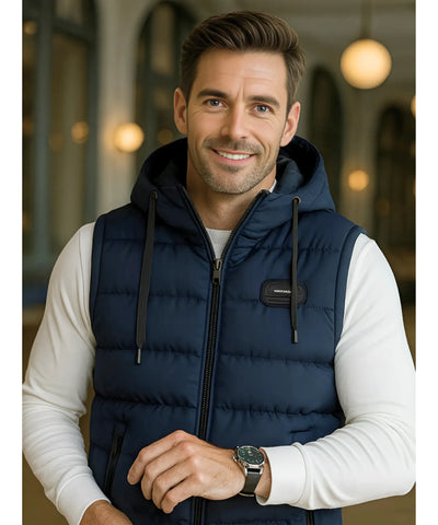 Colete Masculino Puffer Capuz Térmico Inverno Elegante | Don
