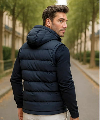 Colete Masculino Puffer Capuz Térmico Inverno Elegante | Don