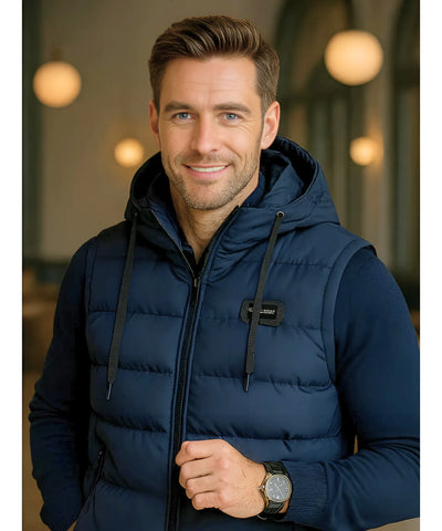 Colete Masculino Puffer Capuz Térmico Inverno Elegante | Don