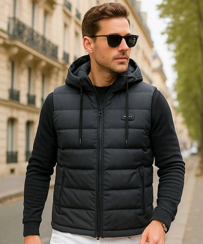 Colete Masculino Puffer Capuz Térmico Inverno Elegante | Don