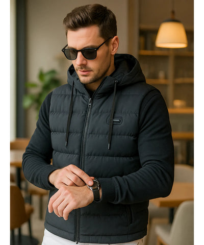 Colete Masculino Puffer Capuz Térmico Inverno Elegante | Don