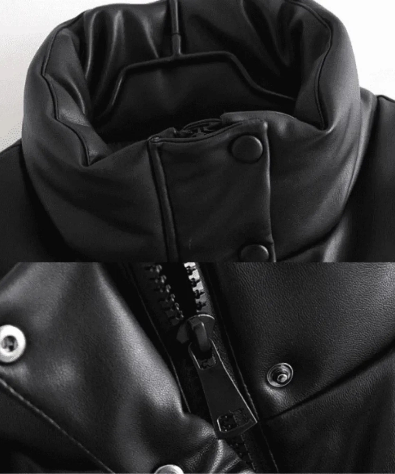 Comprar colete puffer feminino couro sintético gola alta botões duplos inverno térmico em promoção ZARA