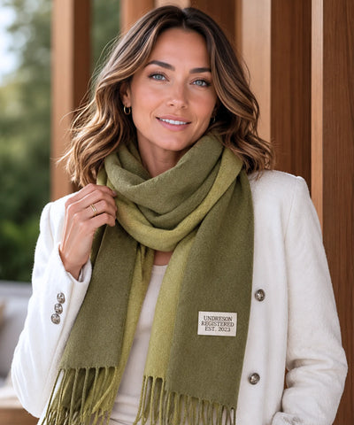 Comprar echarpe cachecol feminino de lã grossa com franjas acabamento premium para o inverno barato ANELLIMN