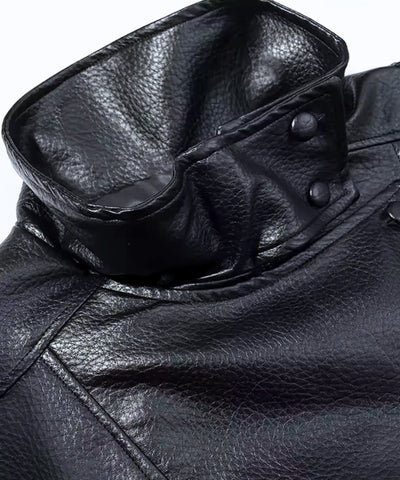 Comprar jaqueta de couro feminino oversized biker gola alta motoqueira em promoçãoZARA