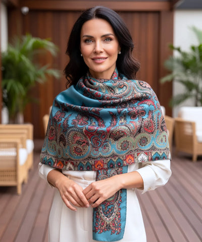 Comprar lenço de seda feminino estampado elegante macio echarpe de pescoço para o dia a dia e festas barato ANELLIMN