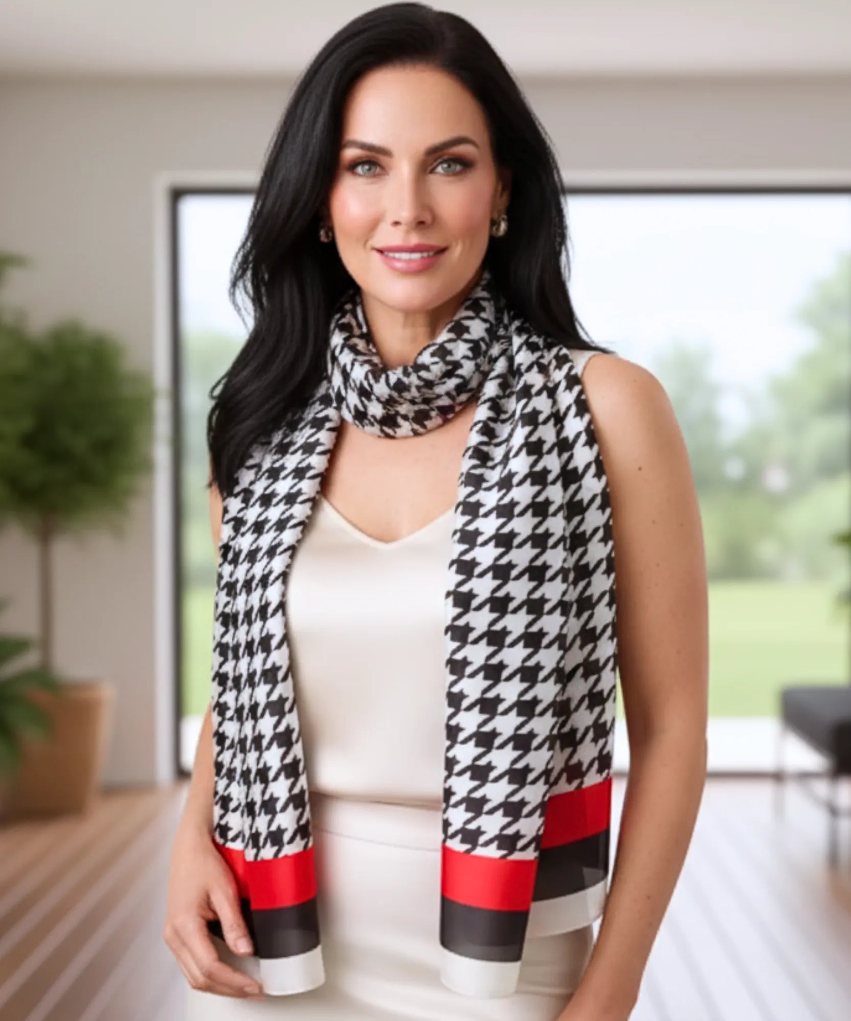 Comprar lenço de seda feminino estampado elegante macio echarpe de pescoço para o dia a dia e festas barato ANELLIMN