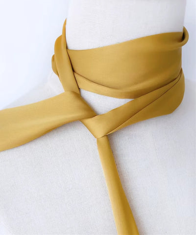 Comprar lenço feminino de cetim fita longa slim laço no pescoço acetinado elegante barato ANELLIMN