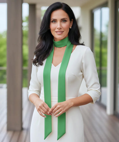 Comprar lenço feminino de cetim fita longa slim laço no pescoço acetinado elegante barato ANELLIMN