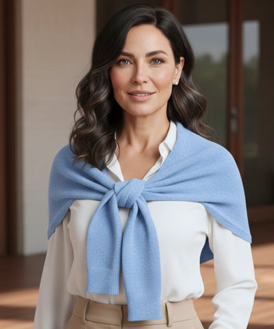 Comprar poncho feminino de tricô com mangas e amarração frontal malha macia inverno barato ANELLIMN