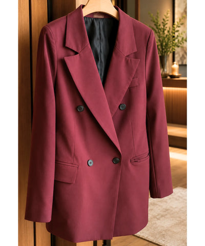 Comprar conjunto alfaiataria feminino blazer calça social executivo elegante bordô escritório promoção ZARA