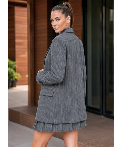 Comprar Conjunto Alfaiataria Risca de Giz Feminino Social barato em promoção ANELLIMN