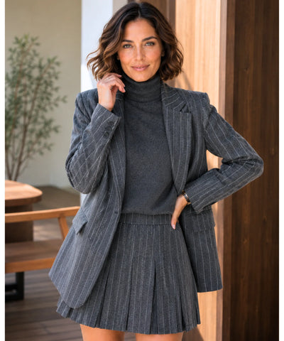 Comprar Conjunto Alfaiataria Risca de Giz Feminino Social barato em promoção ANELLIMN