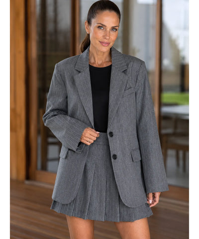 Comprar Conjunto Alfaiataria Risca de Giz Feminino Social barato em promoção ANELLIMN