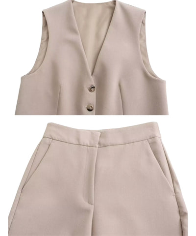 Conjunto Alfaiataria Feminino Colete Calça Elegante | Lolin