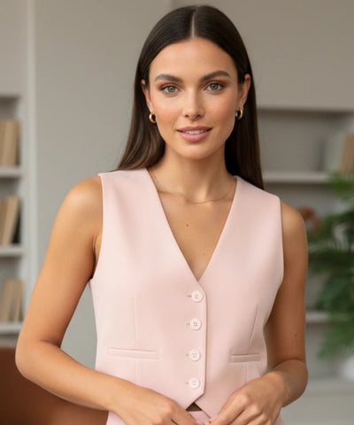 Conjunto Feminino Alfaiataria Colete e Calça Elegante | Kaylee