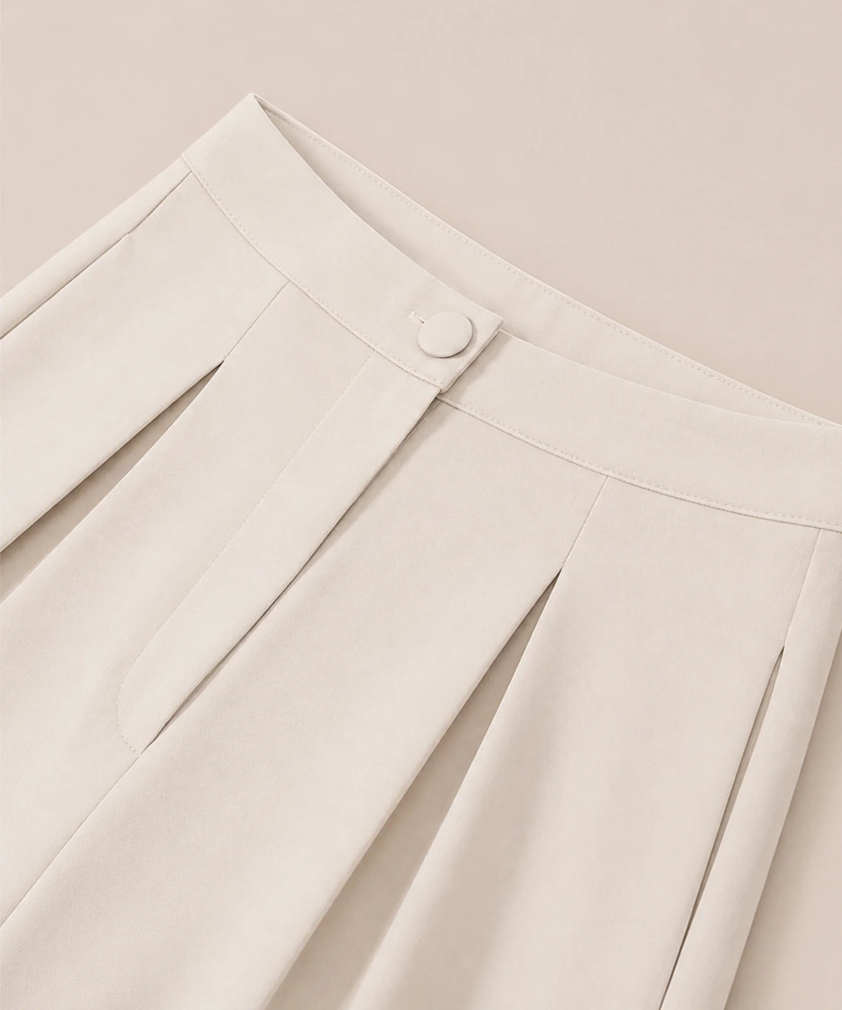 Comprar conjunto alfaiataria feminino colete e calça wide leg cintura alta pregas zíper lateral off-white em promoção ZARA
